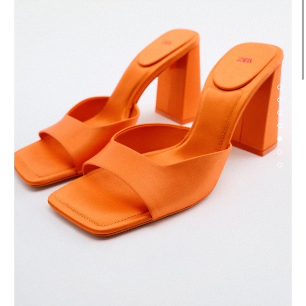Zara High Heeled Satin Mule